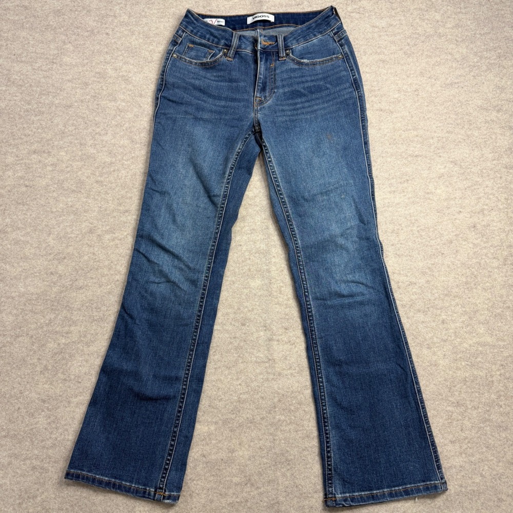 Vigoss Jagger Low Rise Bootcut Jeans Wash Denim Blue Womens Size 24 Mid Rise